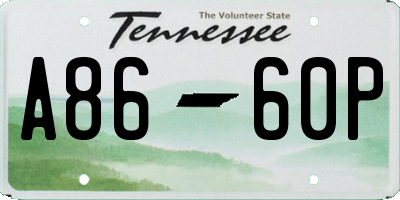 TN license plate A8660P