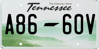 TN license plate A8660V