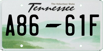 TN license plate A8661F