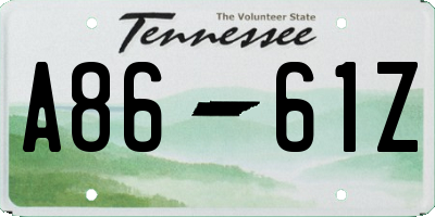 TN license plate A8661Z
