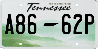 TN license plate A8662P