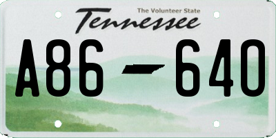 TN license plate A8664O