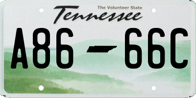 TN license plate A8666C