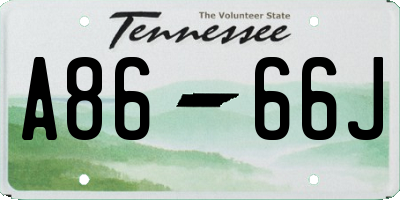 TN license plate A8666J