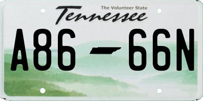 TN license plate A8666N