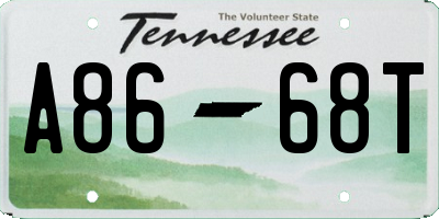 TN license plate A8668T