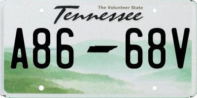 TN license plate A8668V