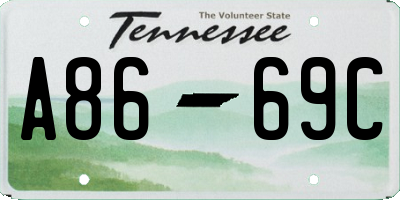 TN license plate A8669C
