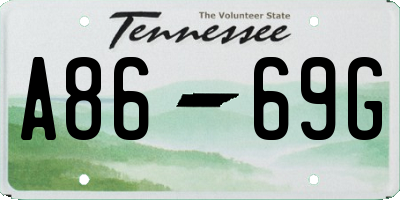 TN license plate A8669G
