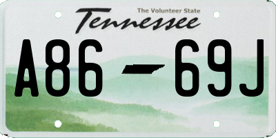 TN license plate A8669J