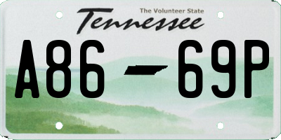 TN license plate A8669P