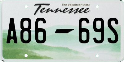 TN license plate A8669S