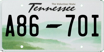 TN license plate A8670I