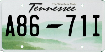 TN license plate A8671I