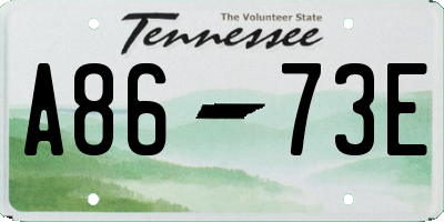 TN license plate A8673E