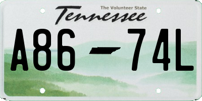 TN license plate A8674L