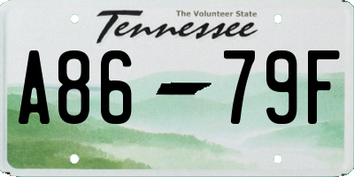 TN license plate A8679F