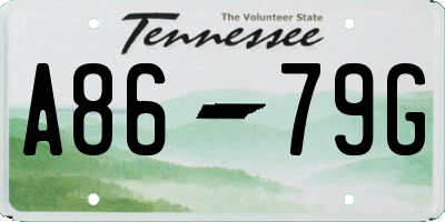 TN license plate A8679G