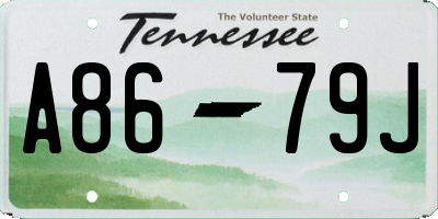 TN license plate A8679J