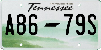TN license plate A8679S