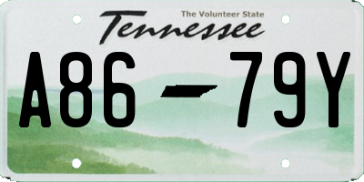 TN license plate A8679Y