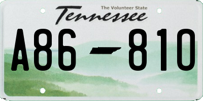 TN license plate A8681O
