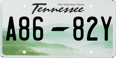 TN license plate A8682Y