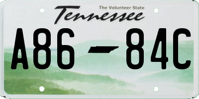 TN license plate A8684C