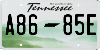TN license plate A8685E