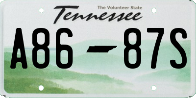 TN license plate A8687S