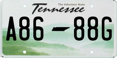 TN license plate A8688G