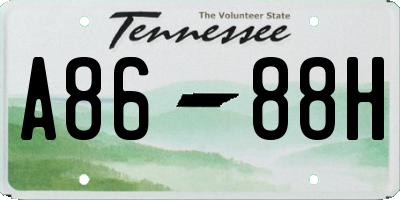 TN license plate A8688H