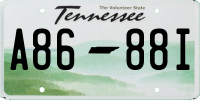 TN license plate A8688I