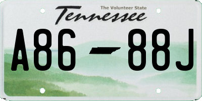 TN license plate A8688J