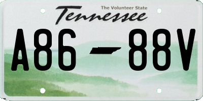 TN license plate A8688V