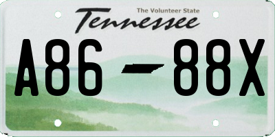 TN license plate A8688X