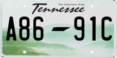 TN license plate A8691C
