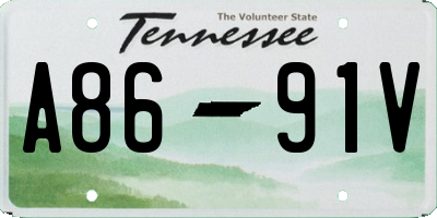 TN license plate A8691V