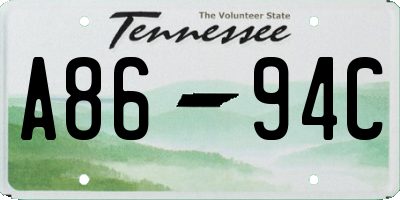 TN license plate A8694C