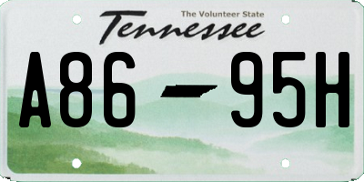 TN license plate A8695H