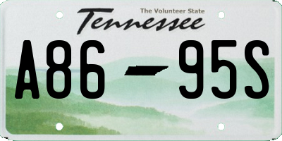 TN license plate A8695S