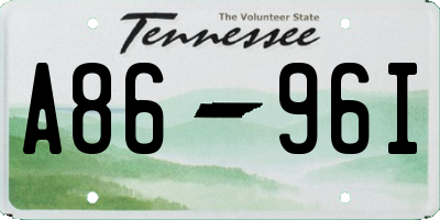 TN license plate A8696I