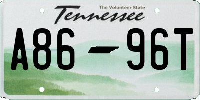 TN license plate A8696T