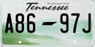 TN license plate A8697J