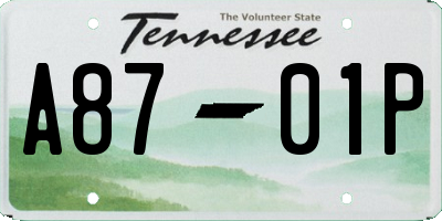 TN license plate A8701P