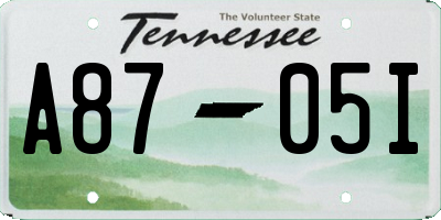 TN license plate A8705I