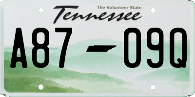 TN license plate A8709Q
