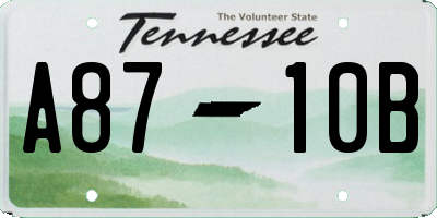 TN license plate A8710B