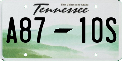 TN license plate A8710S