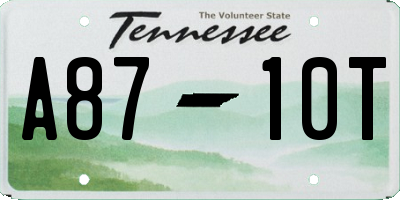 TN license plate A8710T